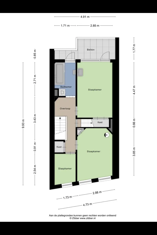 Plattegrond 2 van Hoge Gouwe 57