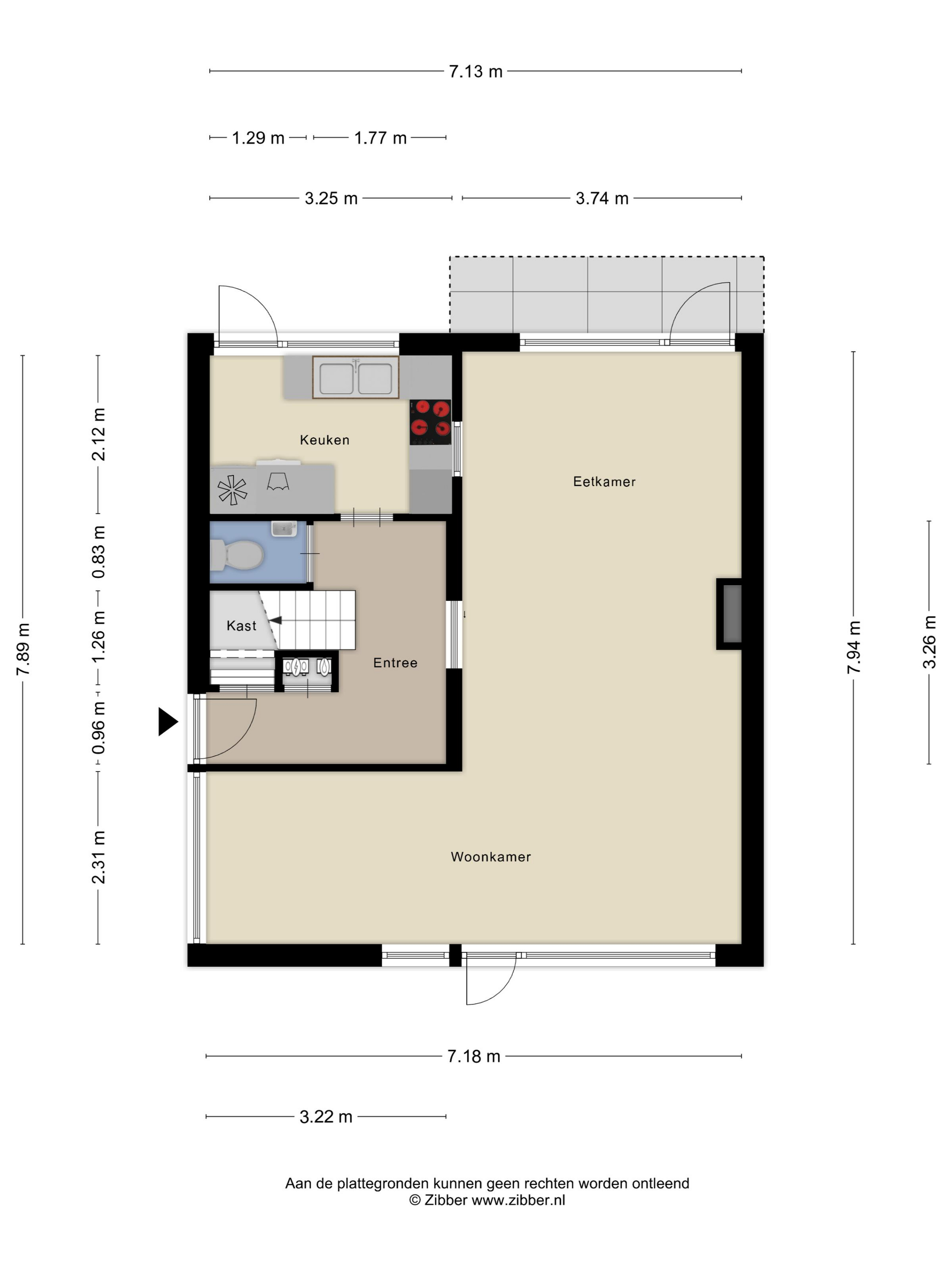 Plattegrond 1 van Joubertstraat 43