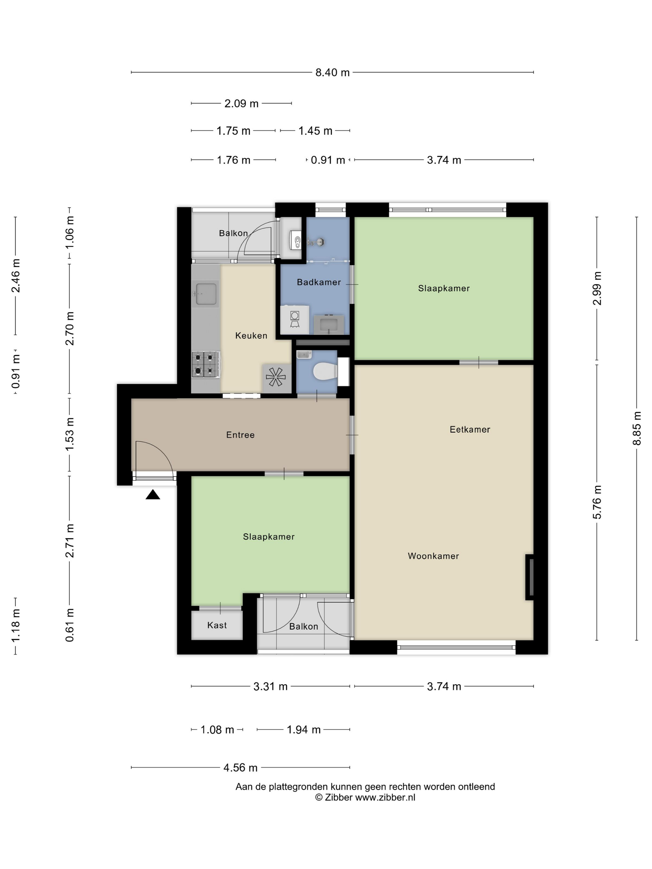 Plattegrond 1 van Willem de Zwijgersingel 148