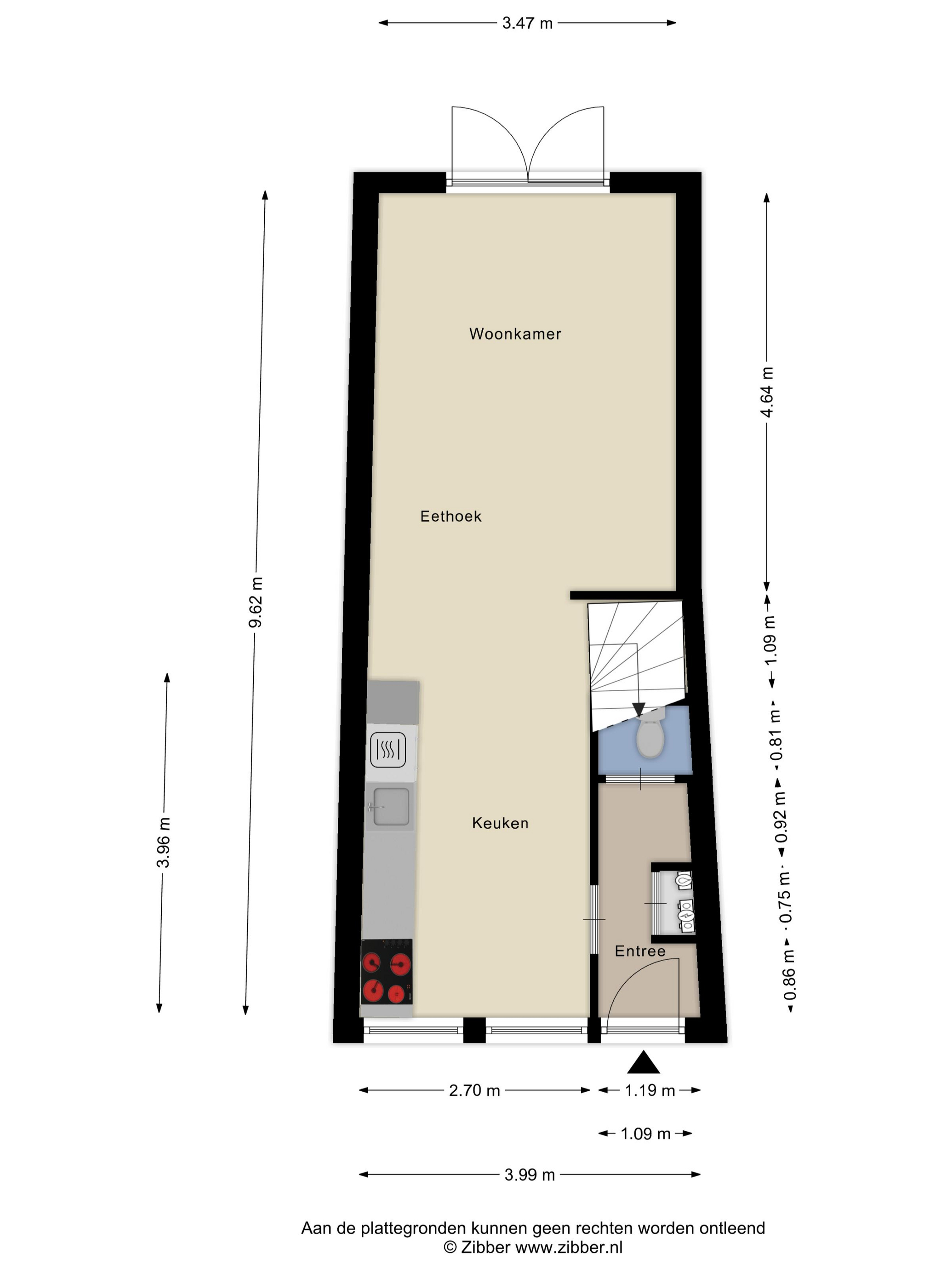 Plattegrond 1 van Karnemelksloot 42