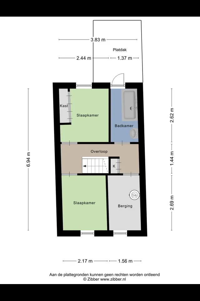 Plattegrond 2 van P.C. Bothstraat 97