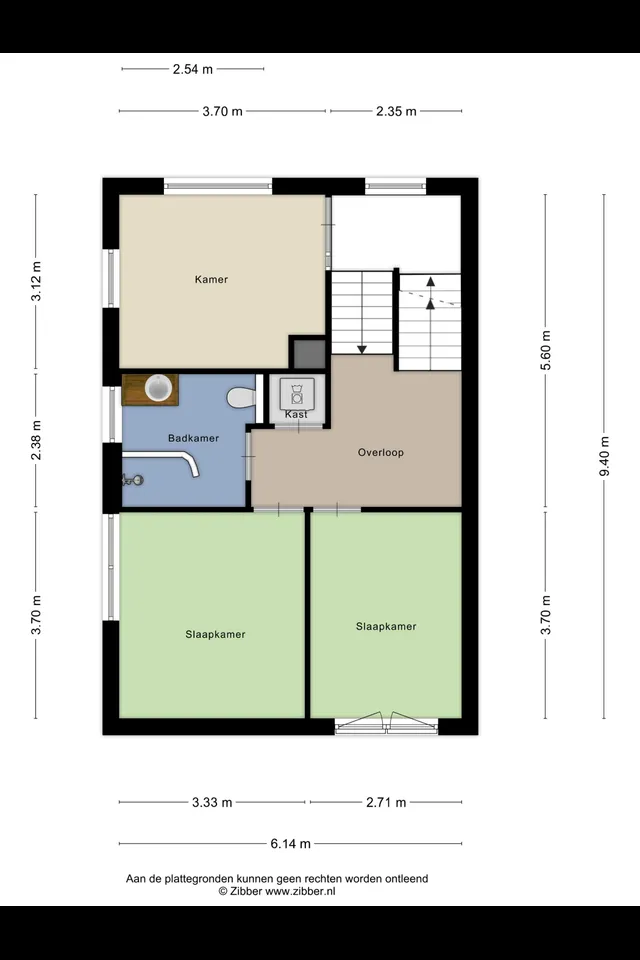 Plattegrond 2 van Clarissenhof 12