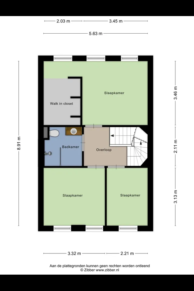 Plattegrond 2 van Zellingkade 8
