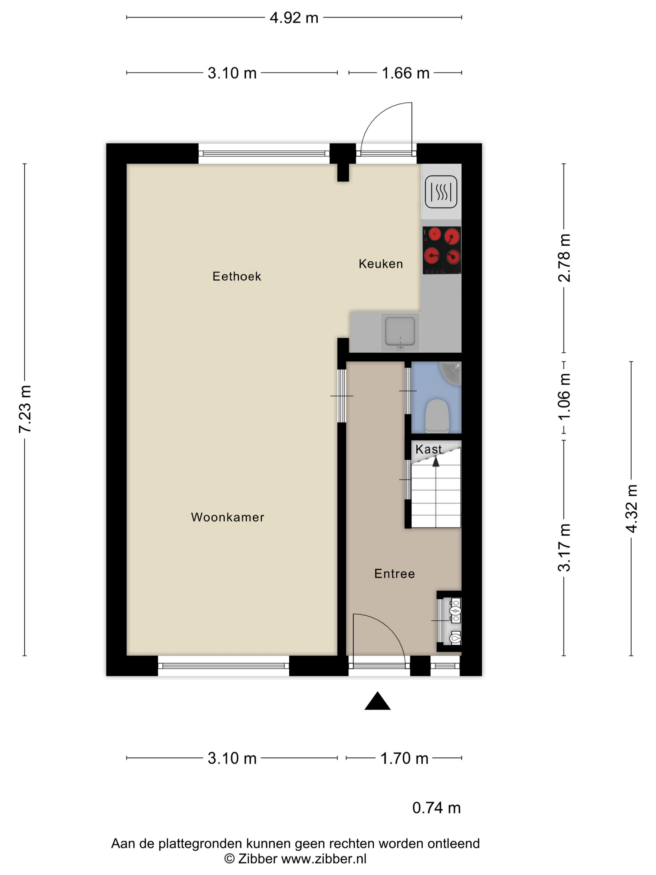 Plattegrond 1 van Lijsterbesstraat 20
