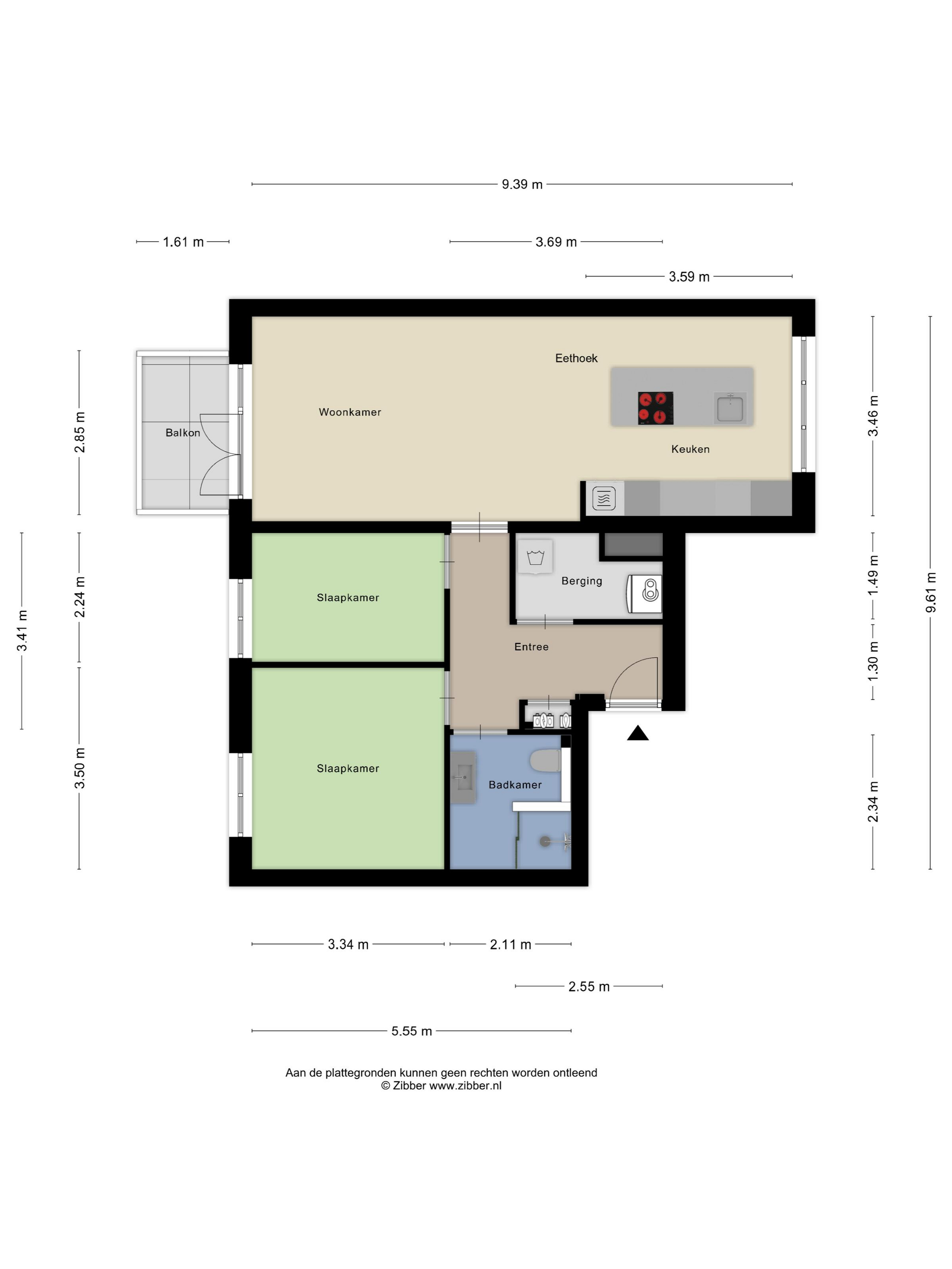 Plattegrond 1 van Burgemeester van Dijkesingel 208h