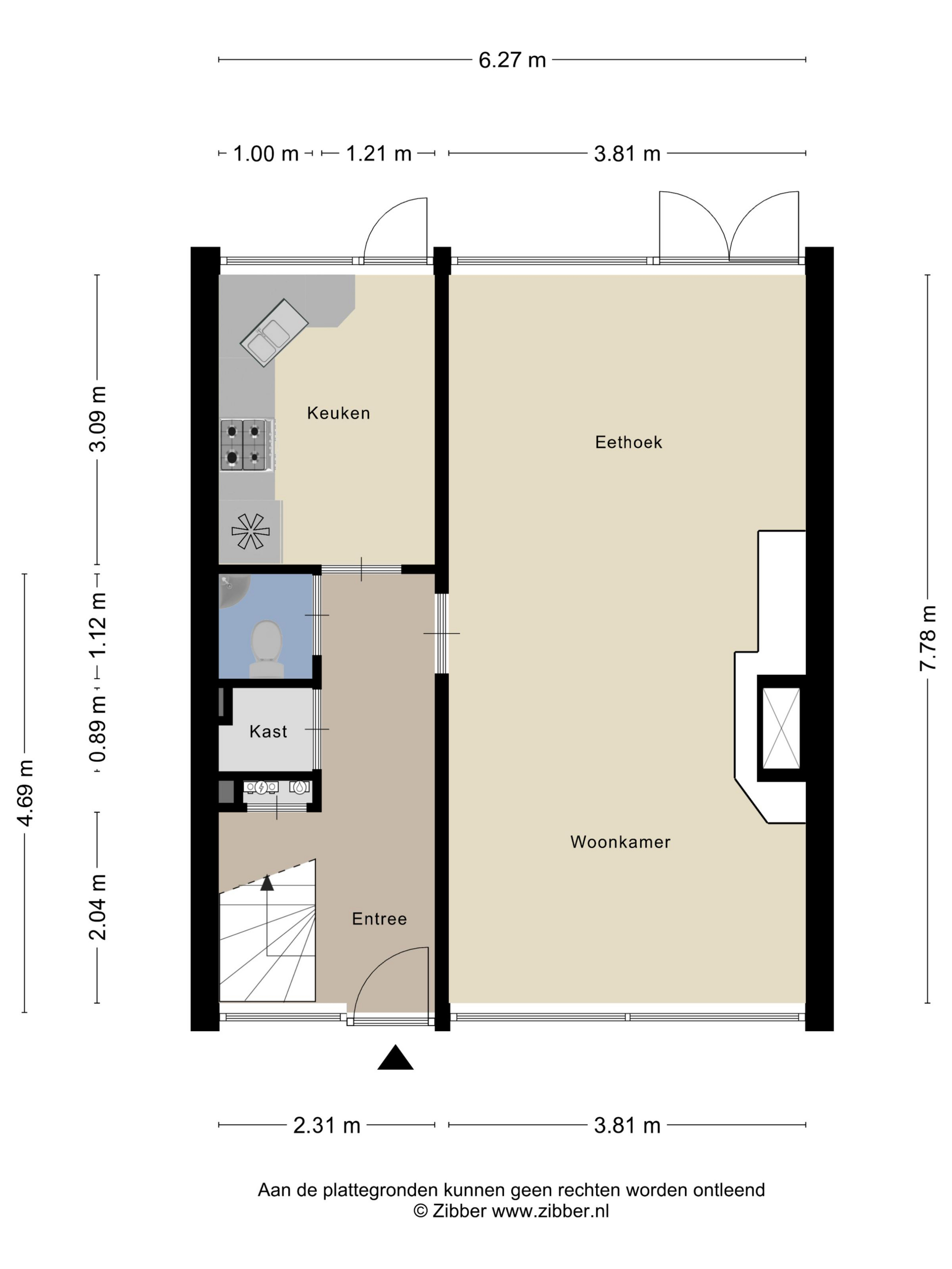 Plattegrond 1 van Berkenlaan 50