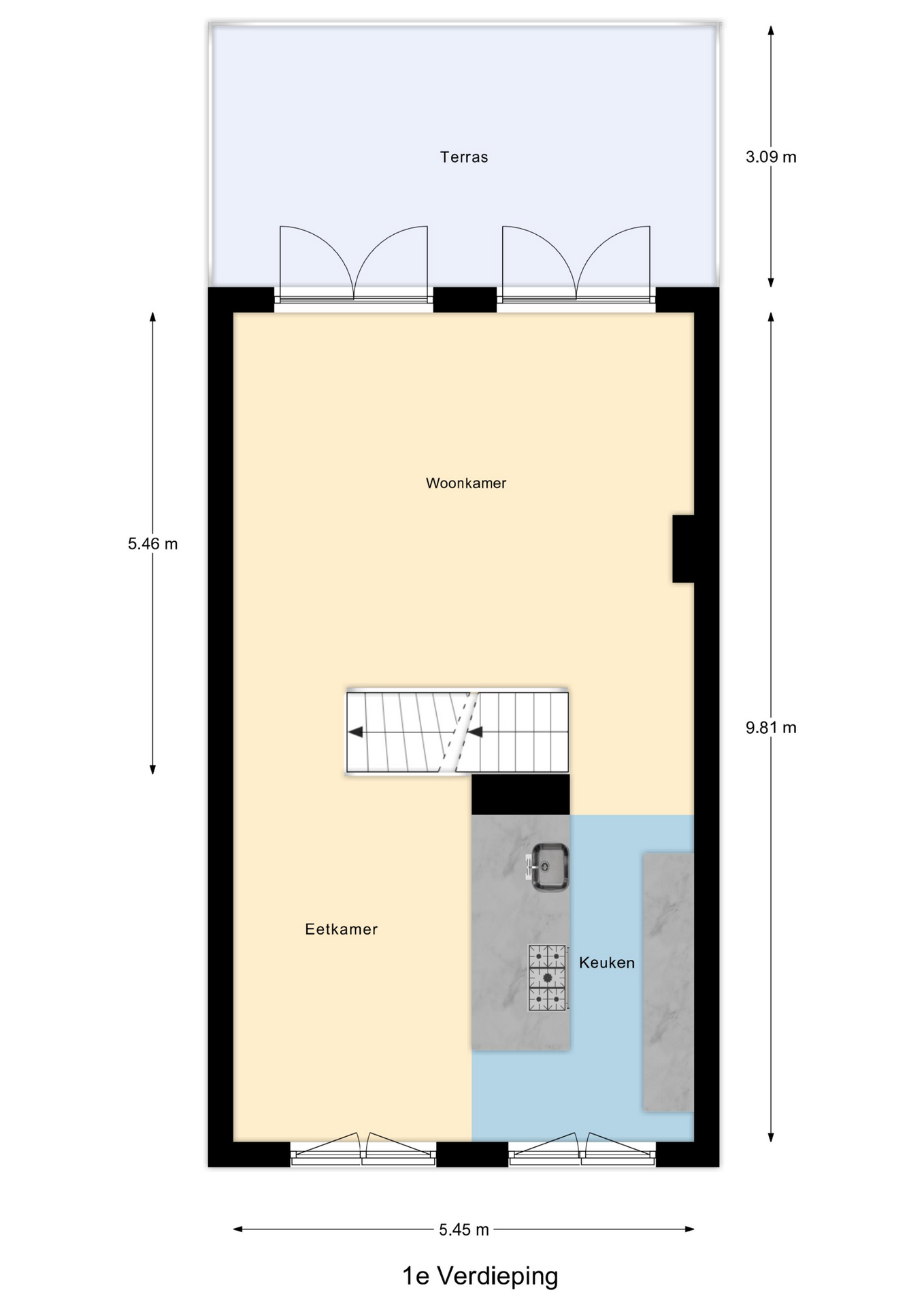Plattegrond 1 van Terschellinglaan 25