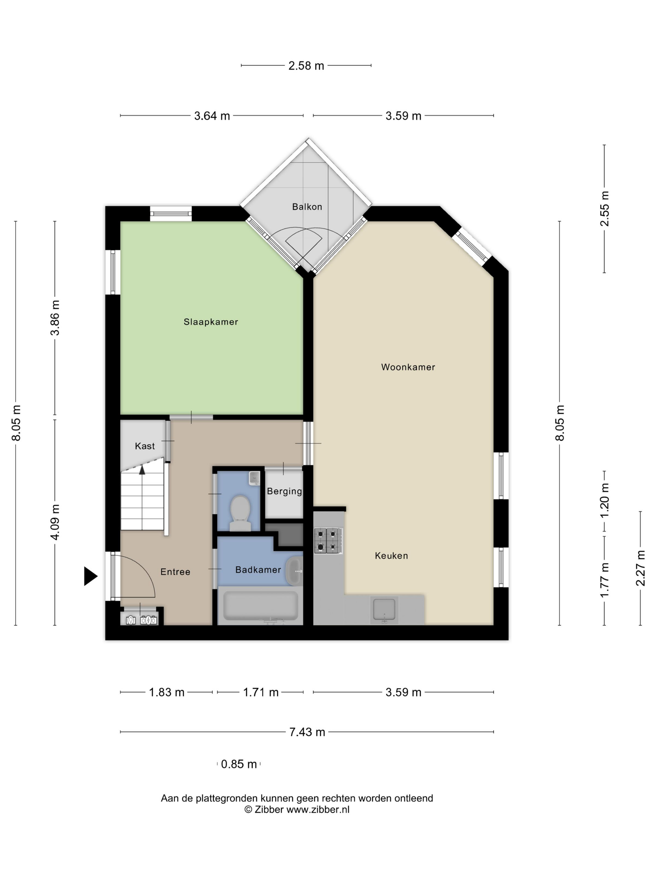 Plattegrond 1 van Bodegraafsestraatweg 1-207
