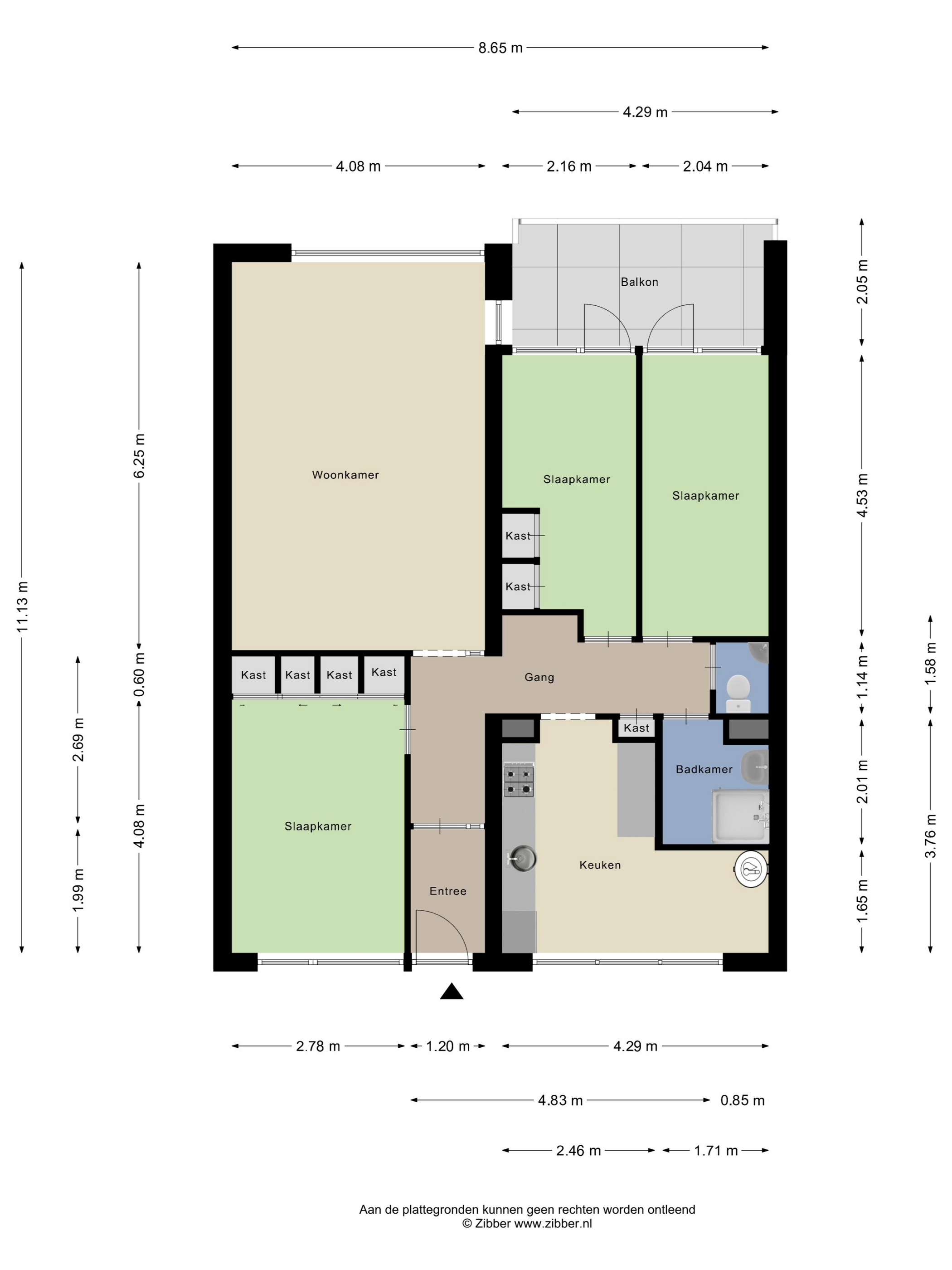 Plattegrond 1 van Ridder van Catsweg 86