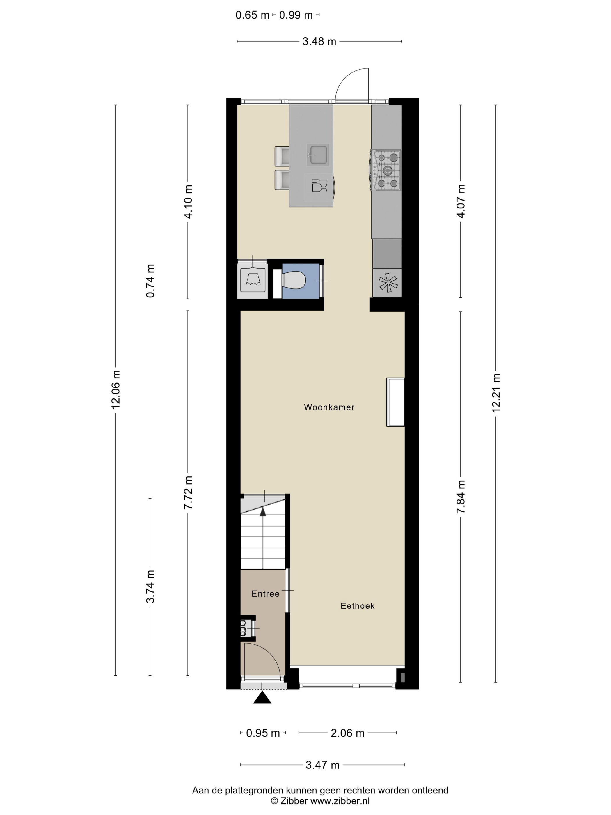 Plattegrond 1 van Prins Hendrikstraat 14