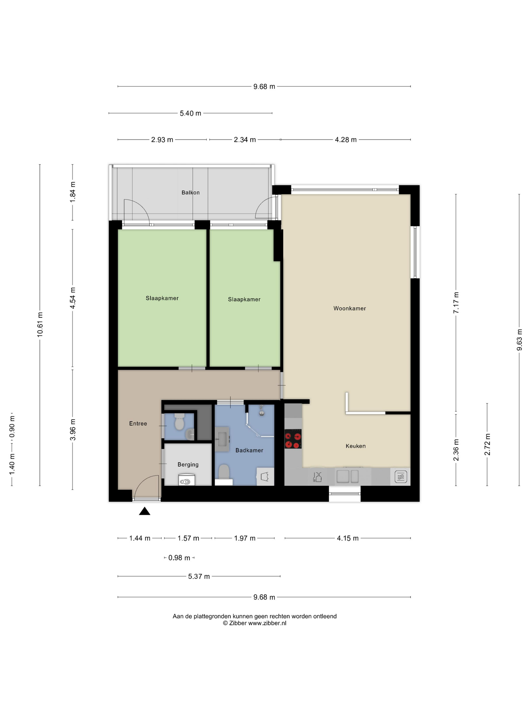 Plattegrond 1 van Marga Klompéstraat 24