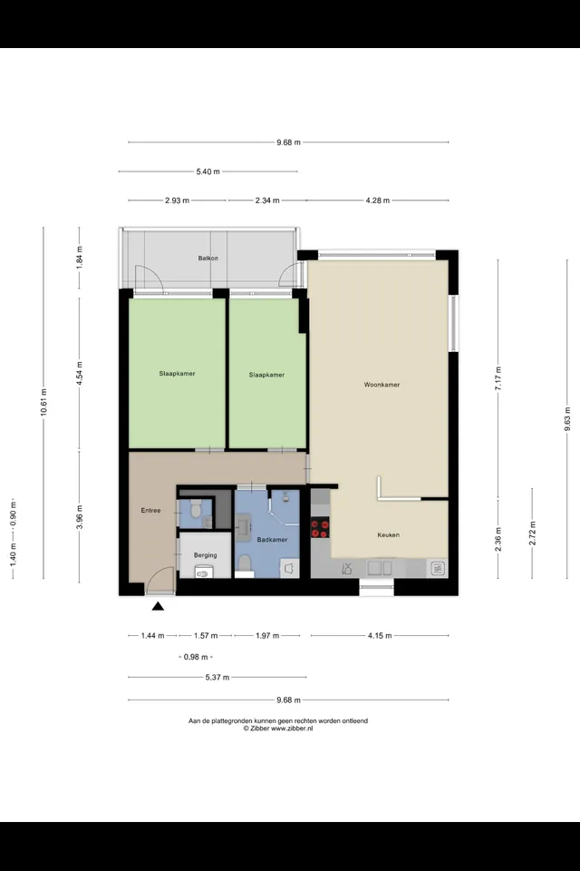 Plattegrond 1 van Marga Klompéstraat 24