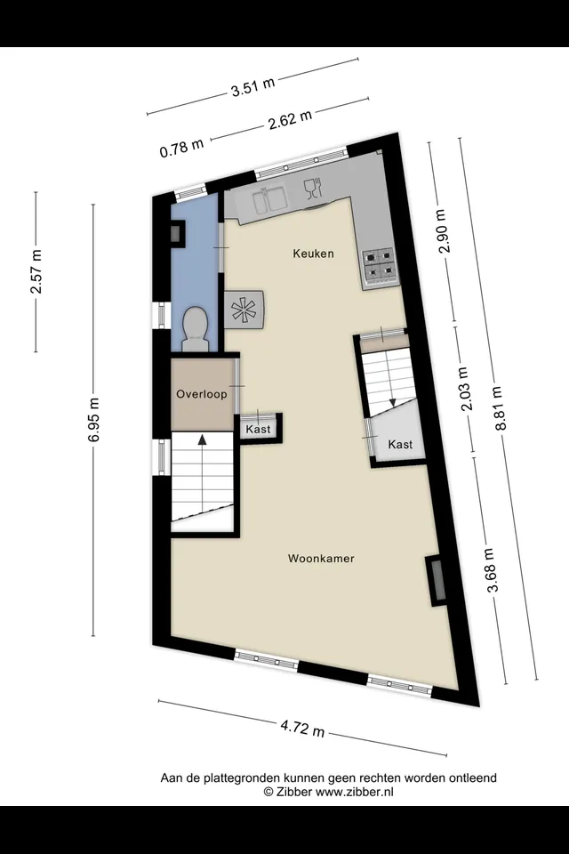 Plattegrond 2 van Achter de Kerk 7