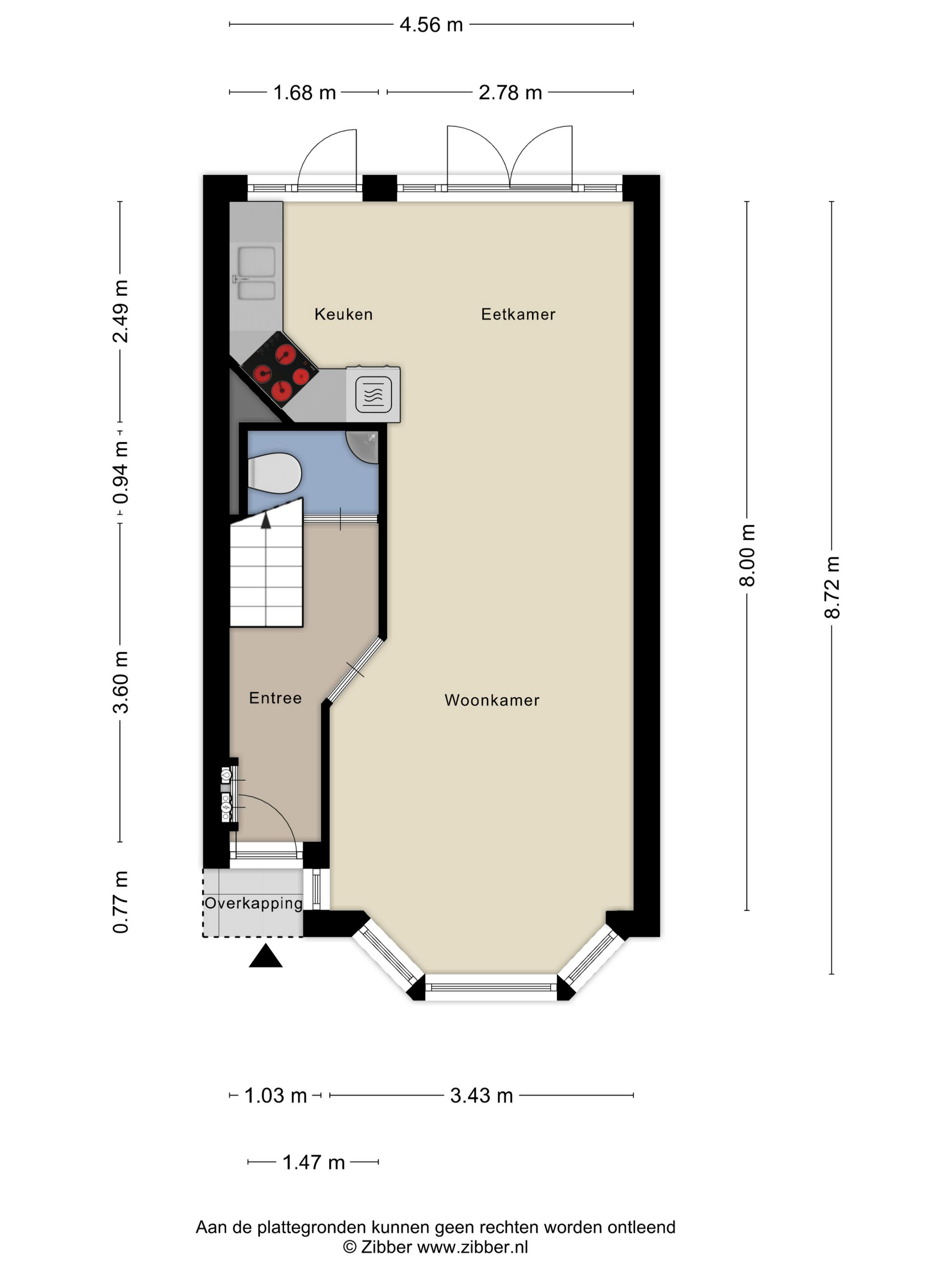 Plattegrond 1 van Karekietstraat 49