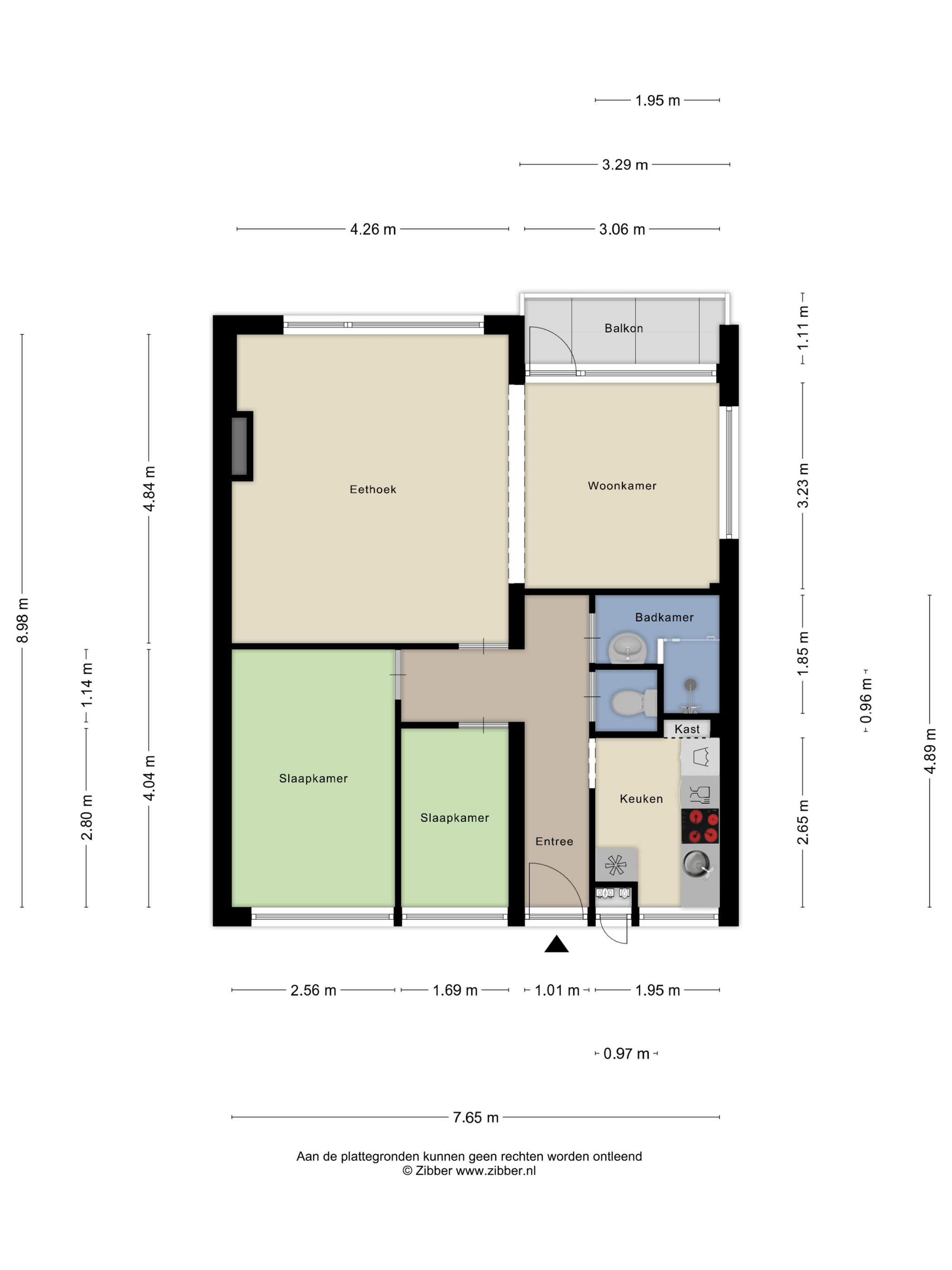 Plattegrond 1 van Johannes Poststraat 100