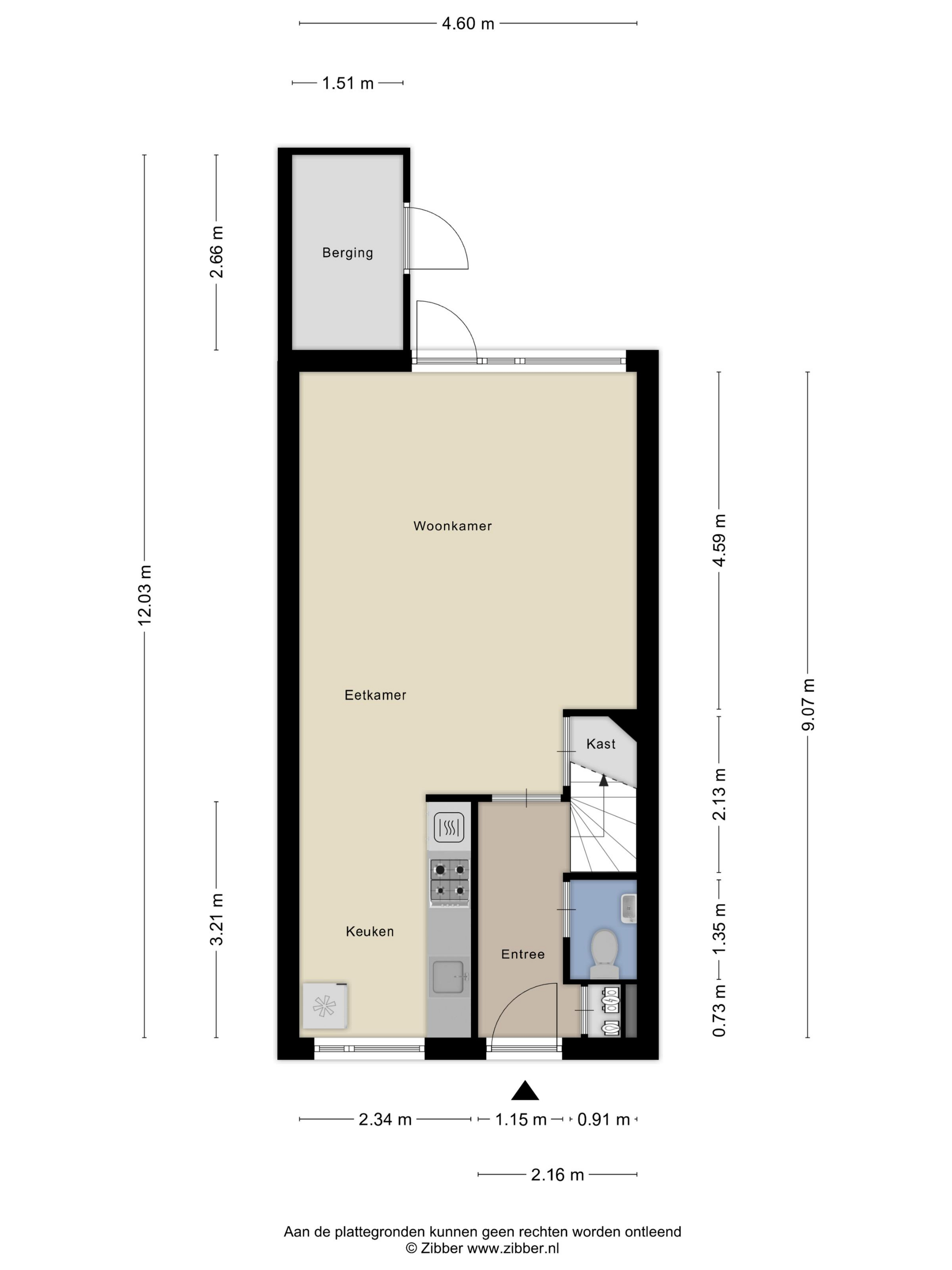 Plattegrond 1 van Nessepolderstraat 4