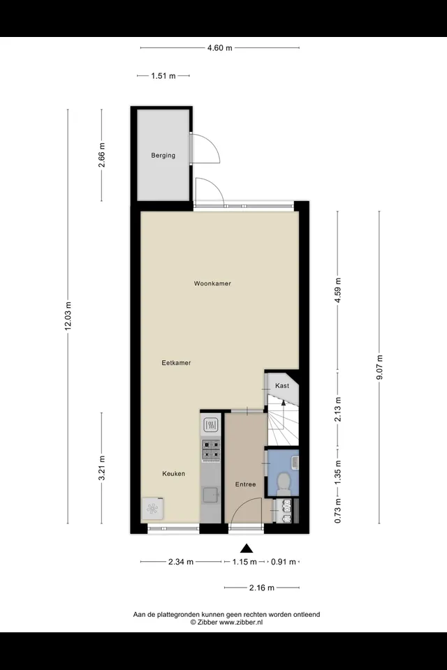 Plattegrond 1 van Nessepolderstraat 4