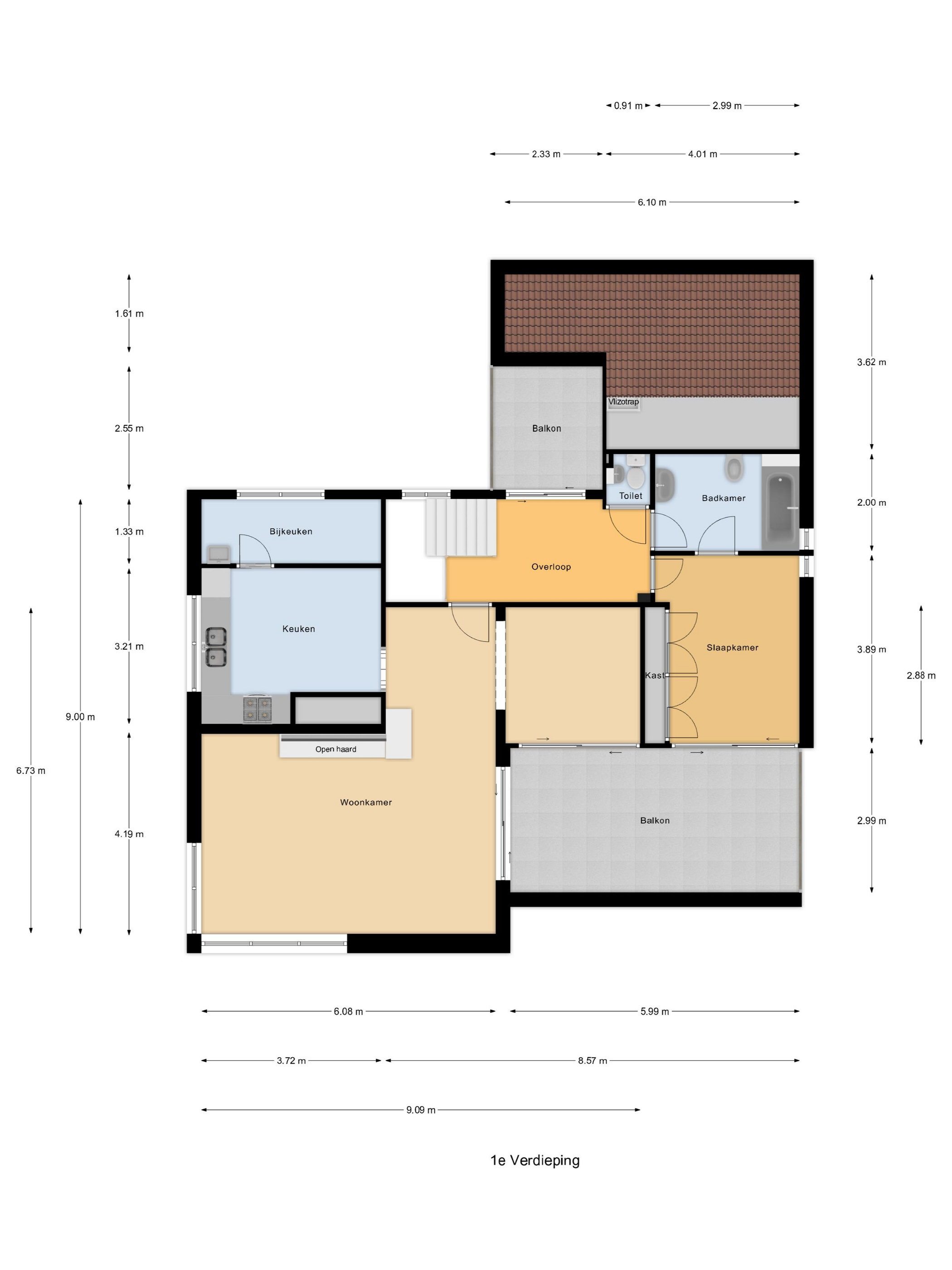 Plattegrond 1 van Bodegraafsestraatweg 129