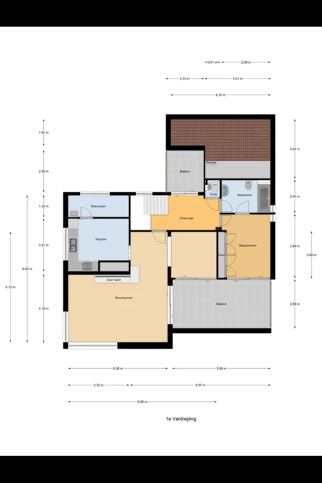 Plattegrond 1 van Bodegraafsestraatweg 129