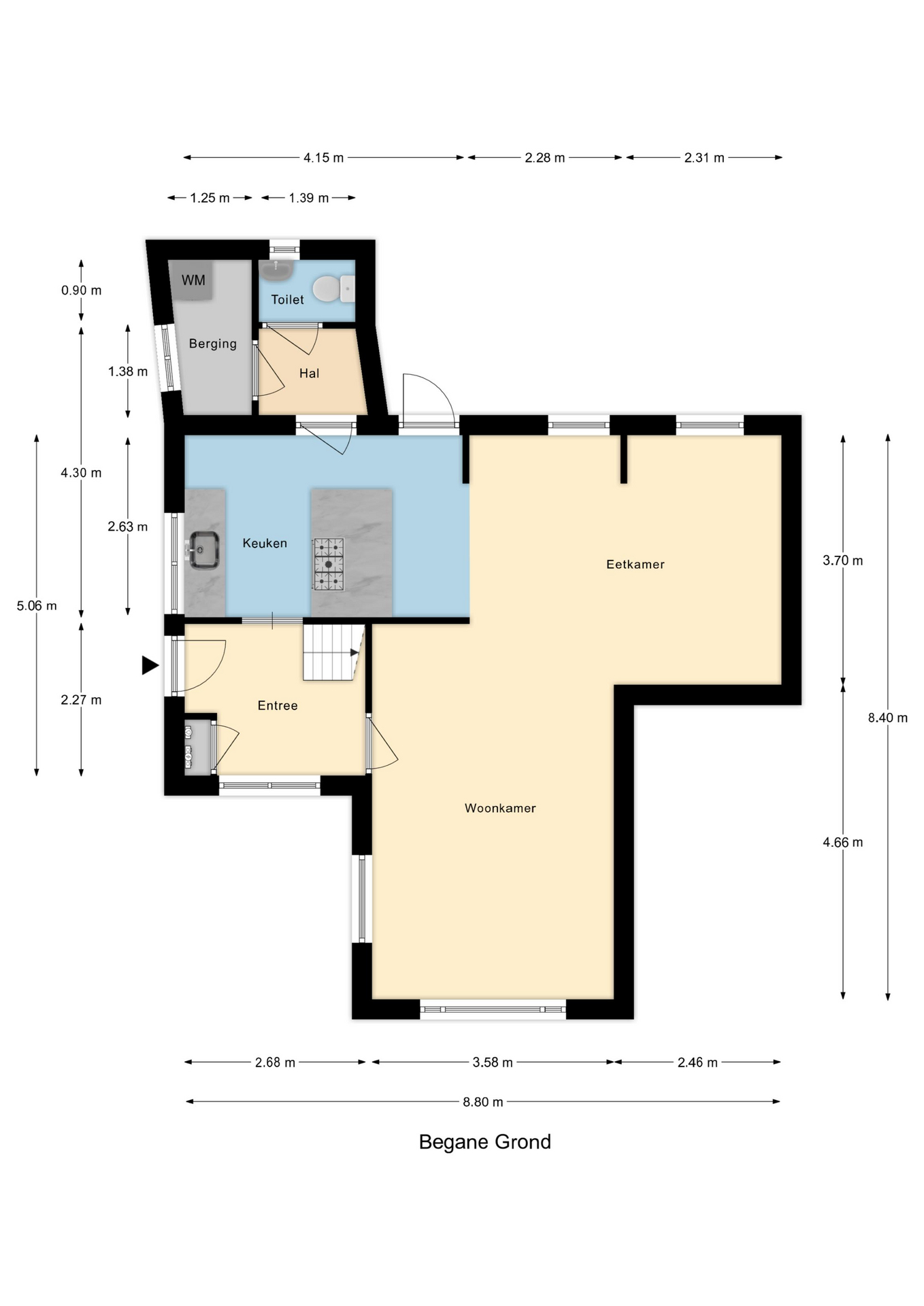 Plattegrond 1 van Marocstraat 31