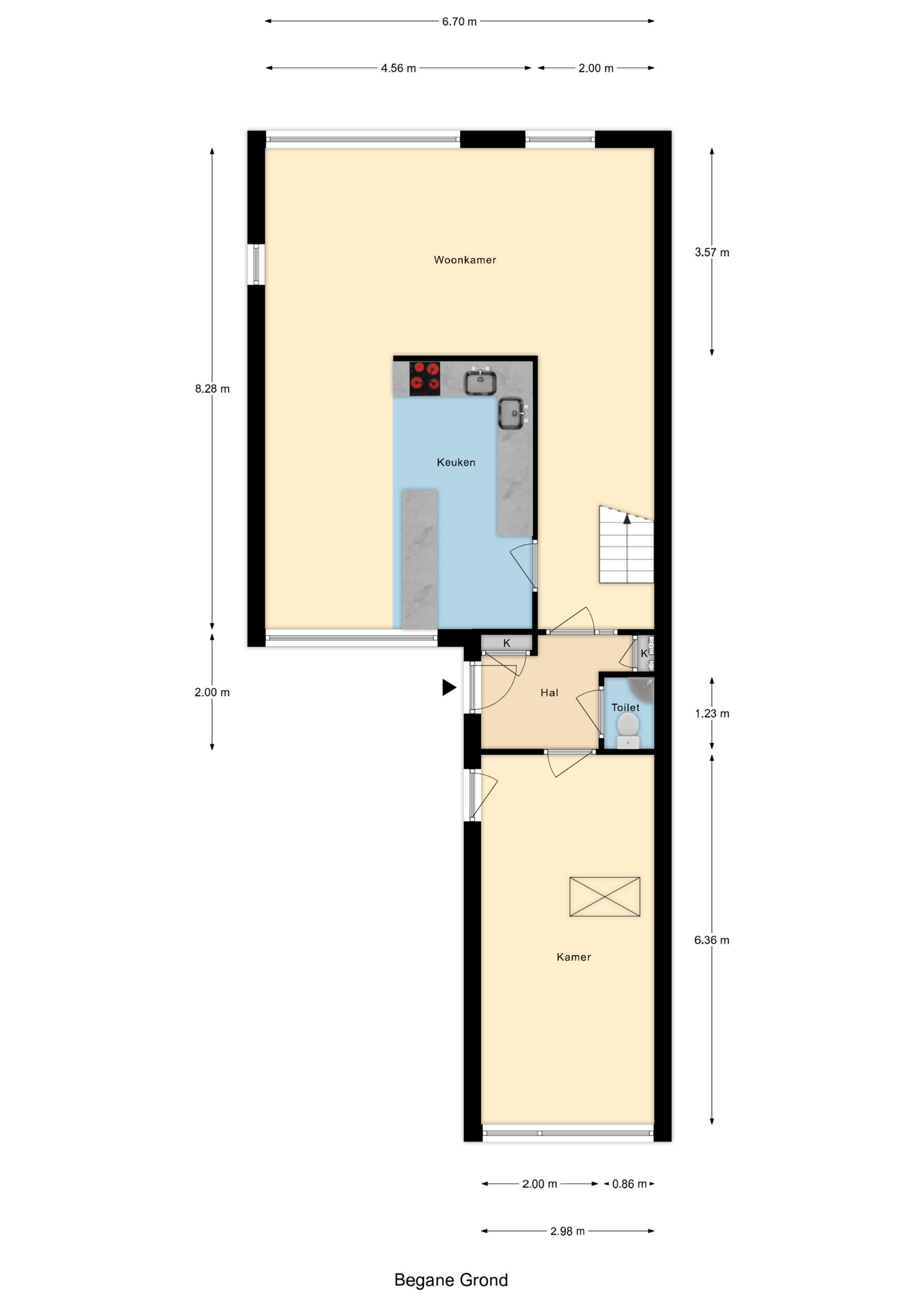 Plattegrond 1 van Maeterlinckdreef 16