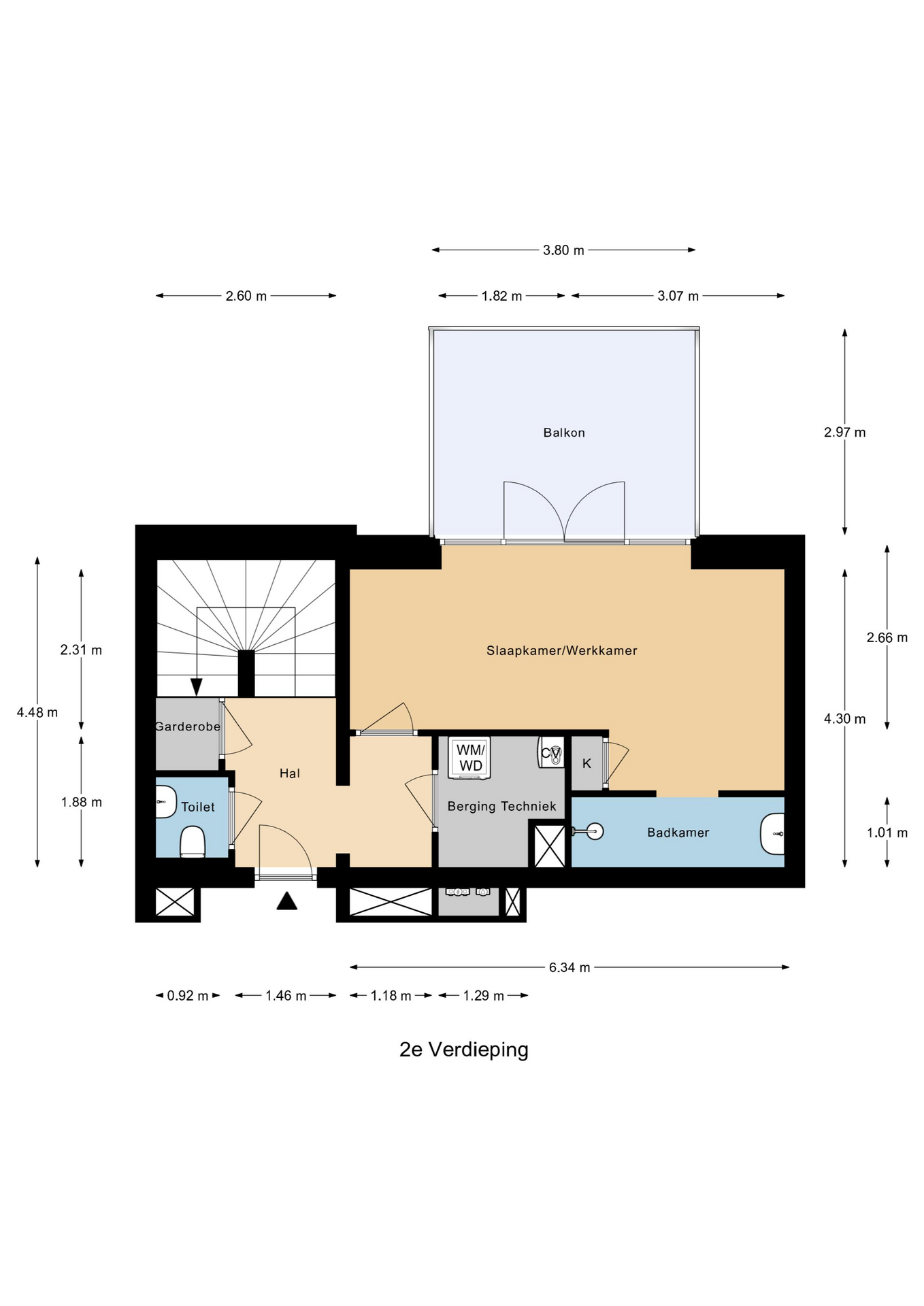 Plattegrond 1 van Breitnerstraat 90E