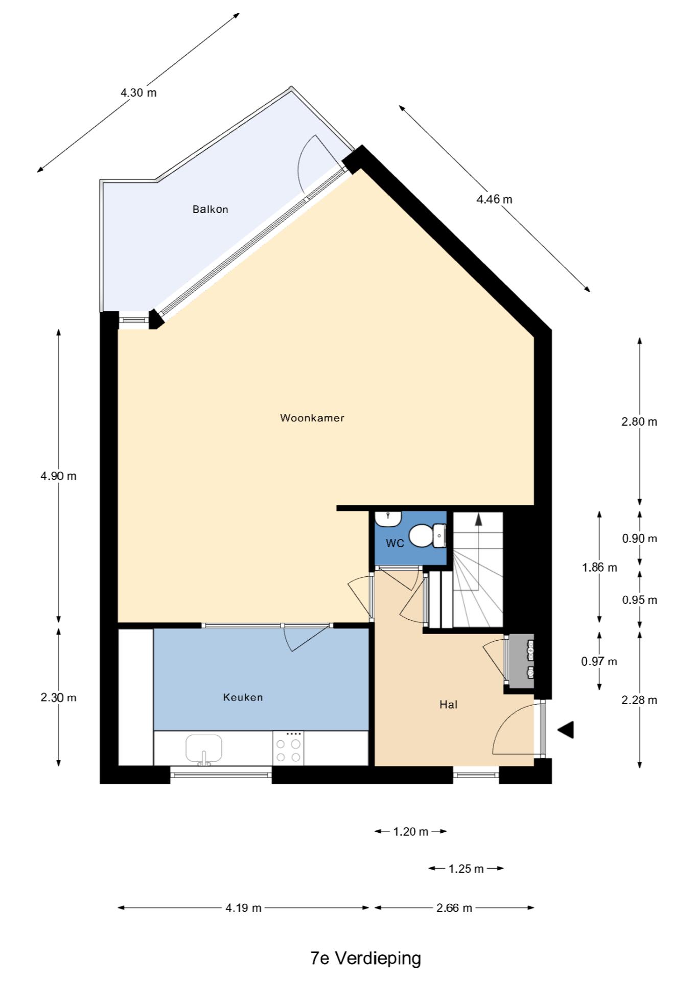 Plattegrond 1 van Nieuwstraat 160