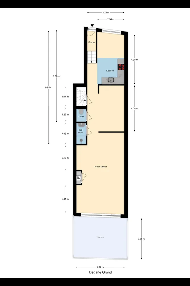 Plattegrond 1 van IJsclubstraat 21B