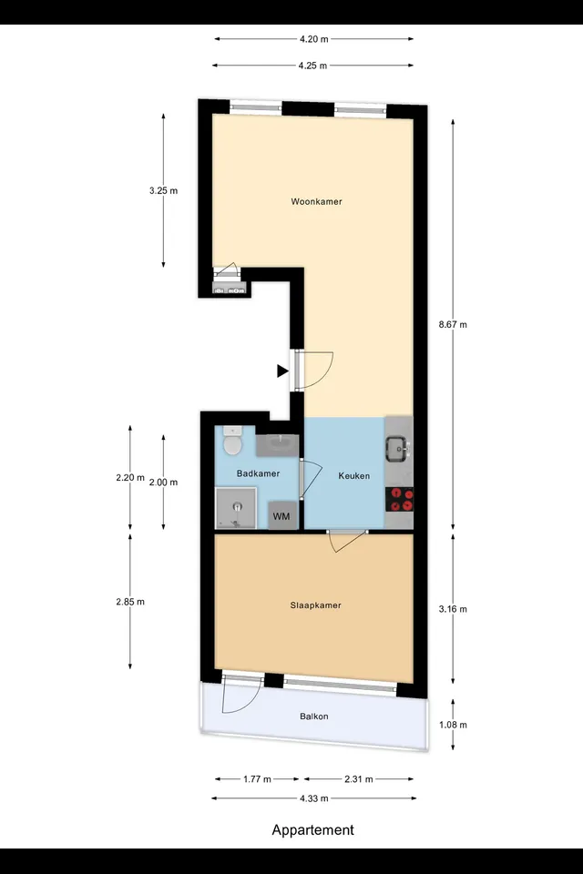 Plattegrond 1 van IJsclubstraat 15A 02