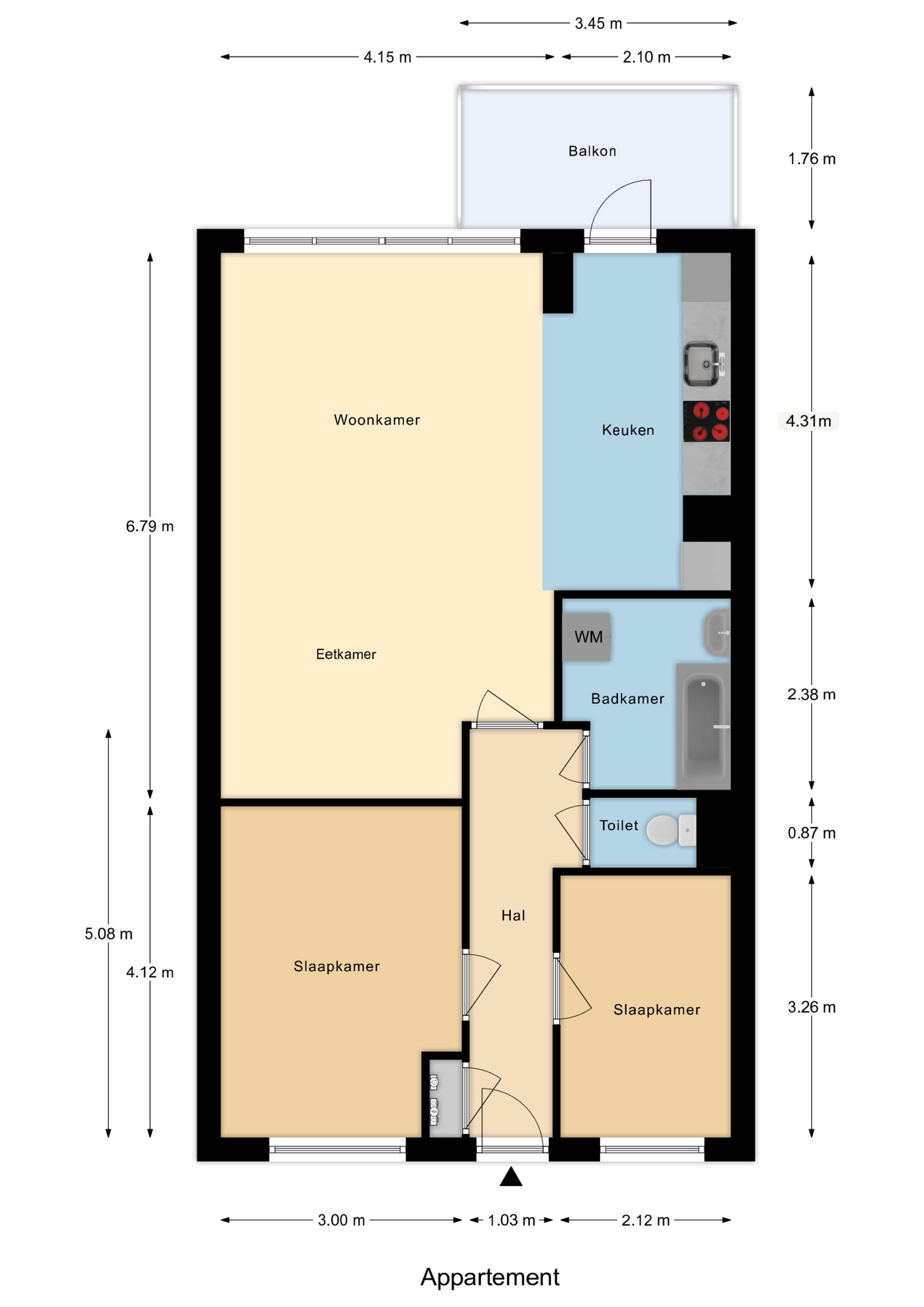 Plattegrond 1 van Bugel 114