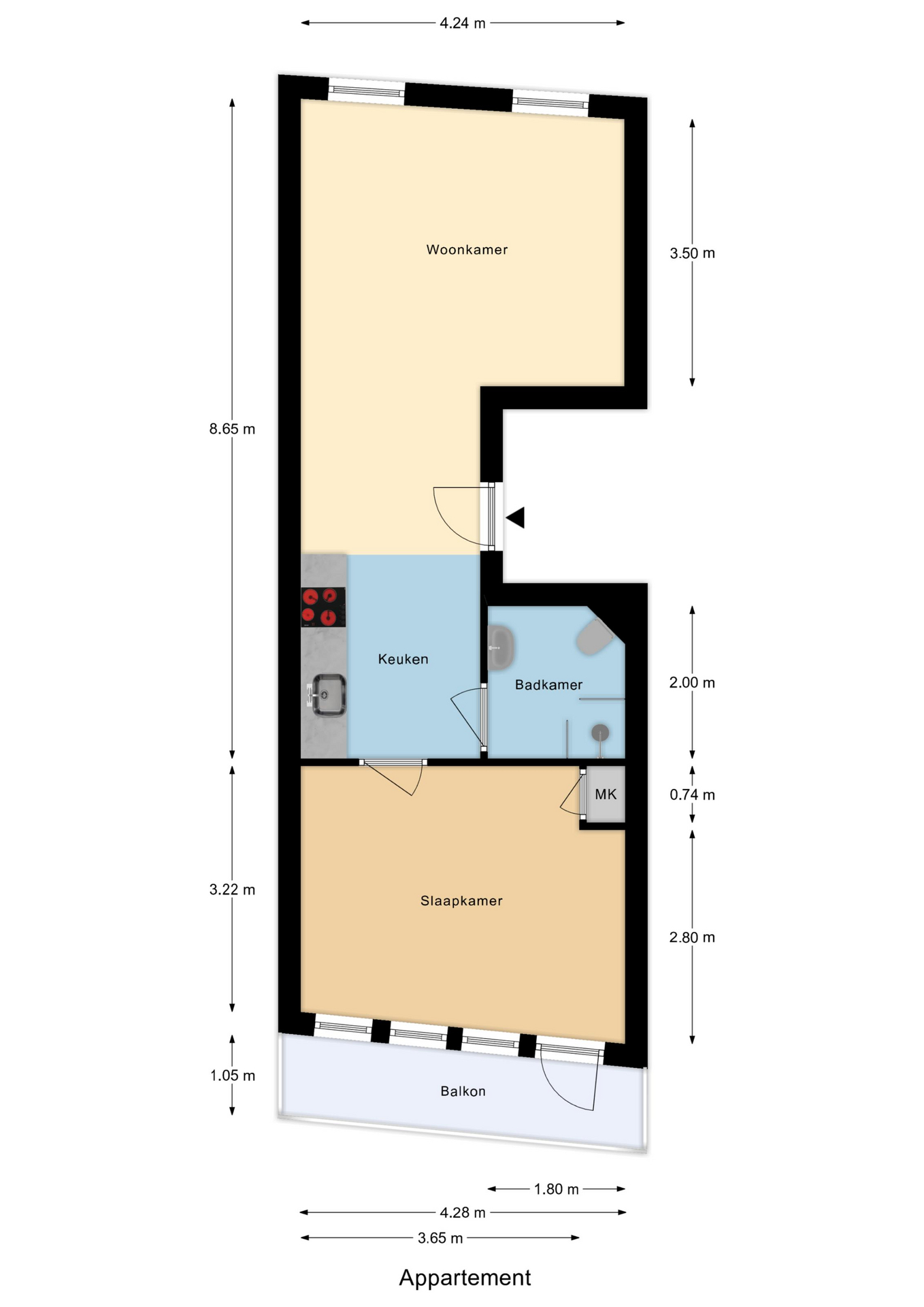 Plattegrond 1 van IJsclubstraat 31C