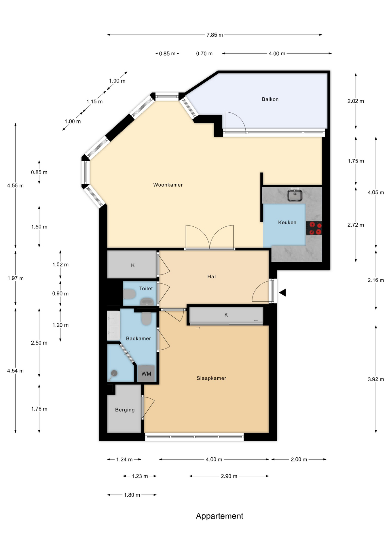 Plattegrond 1 van Wijnkade 65