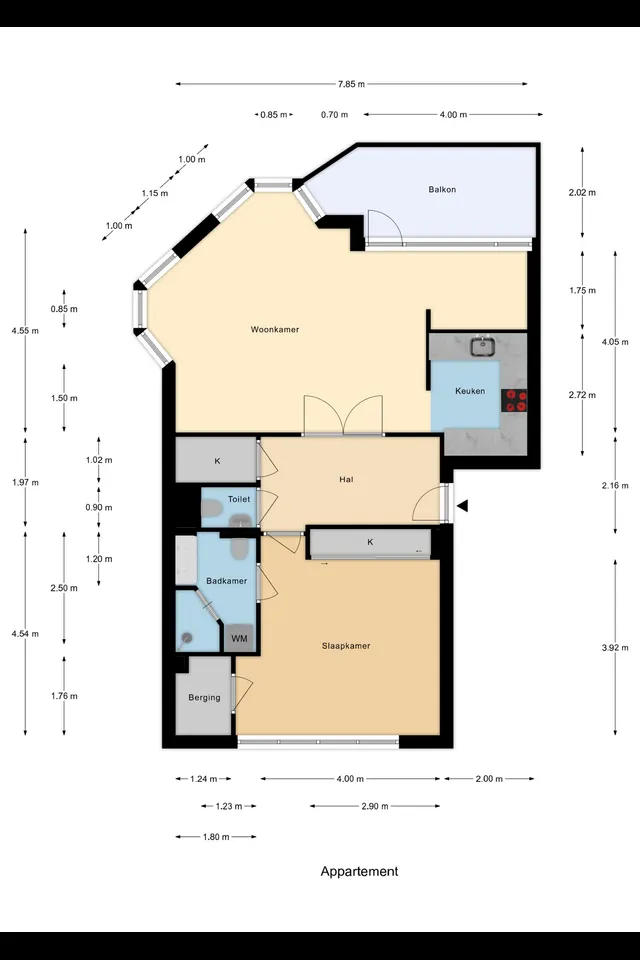 Plattegrond 1 van Wijnkade 65