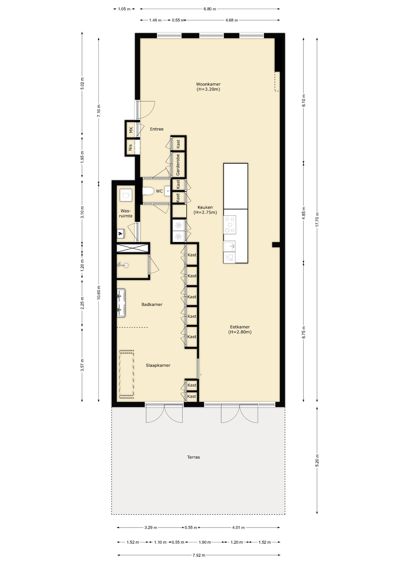 Plattegrond 1 van Coolhaven 100B