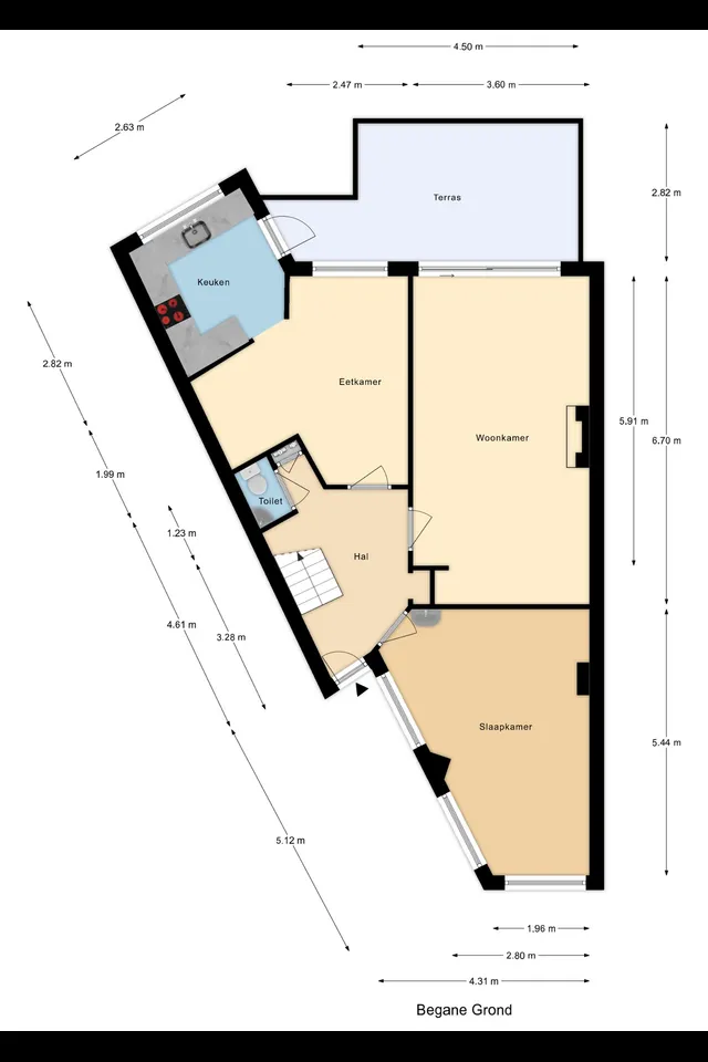 Plattegrond 1 van Bergpolderplein 4