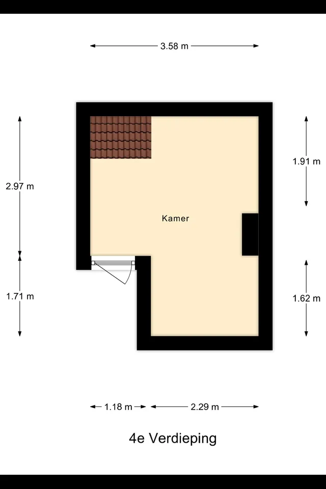 Plattegrond 2 van Slaghekstraat 77A 03