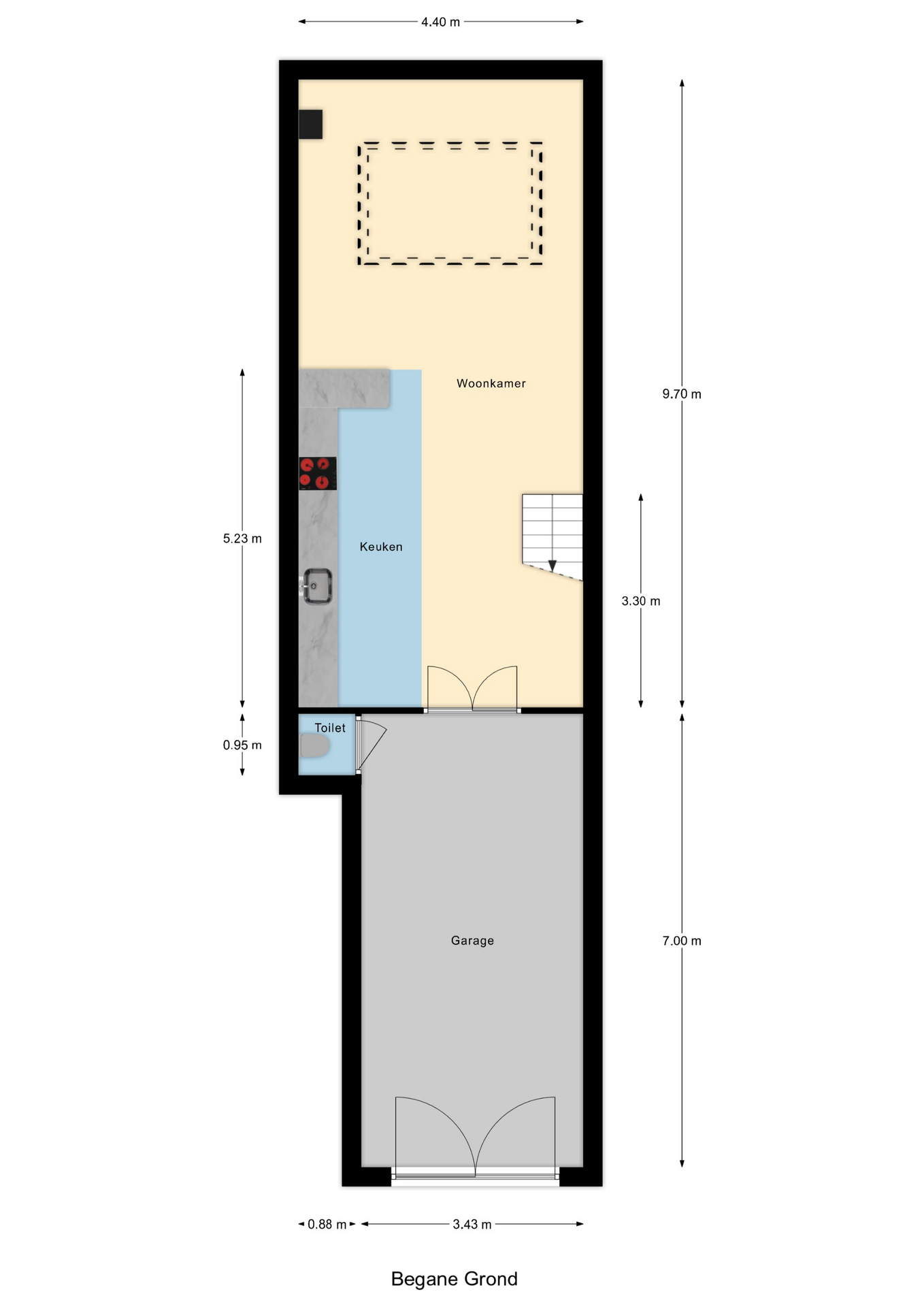 Plattegrond 1 van Willem van Hillegaersbergstraat 43A