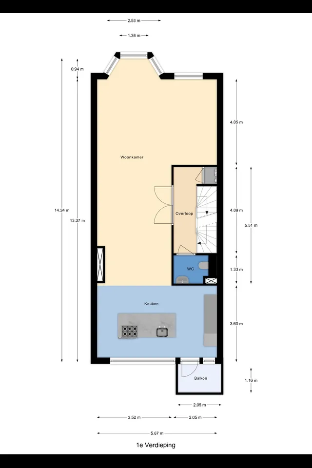 Plattegrond 2 van Oostzeedijk 118A