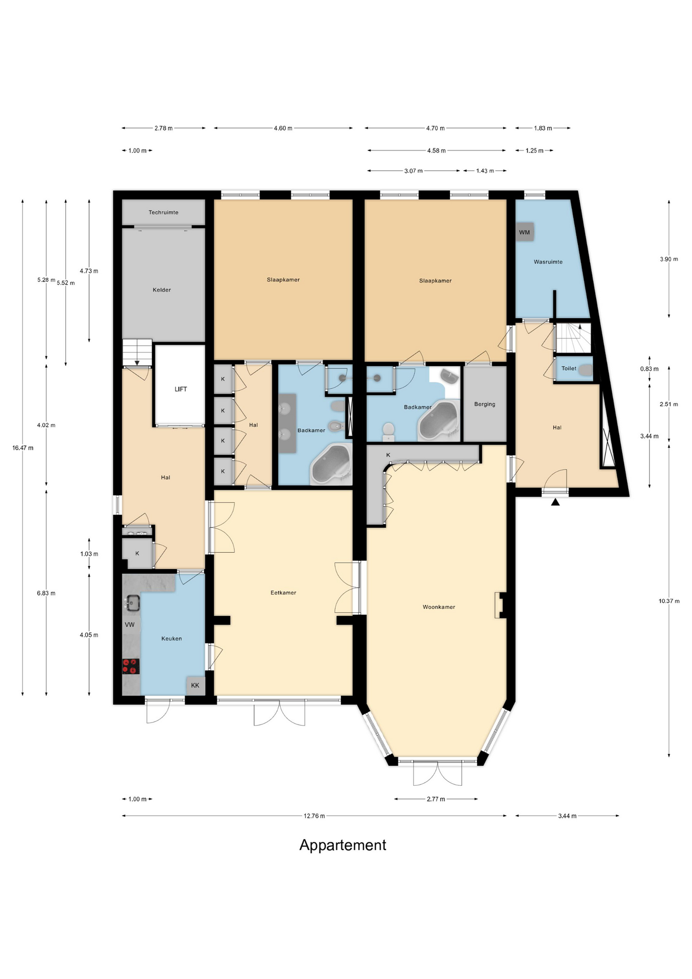 Plattegrond 1 van Koningin Emmaplein 15A