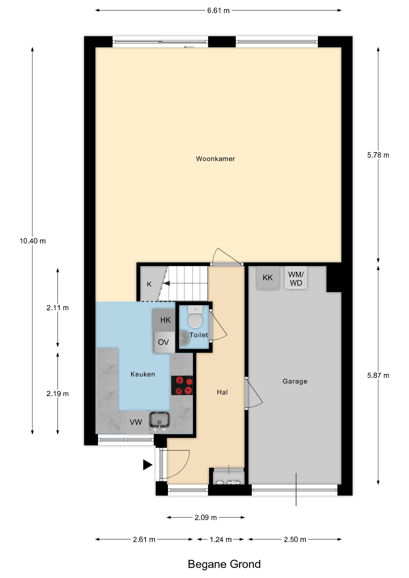 Plattegrond 1 van Brahmsstraat 170