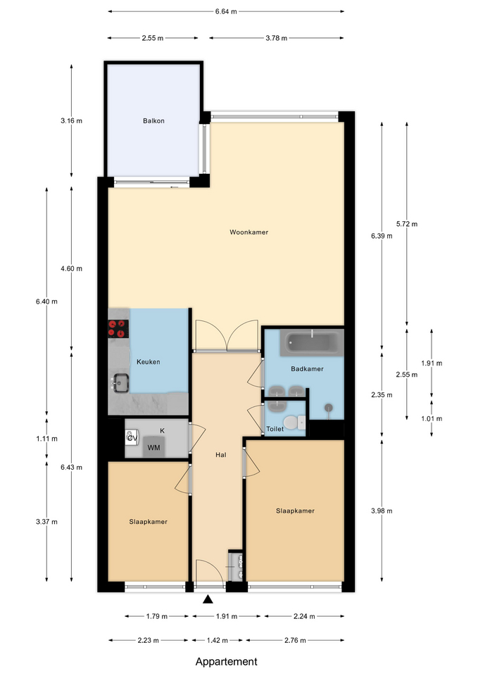 Plattegrond 1 van Puccinistraat 108