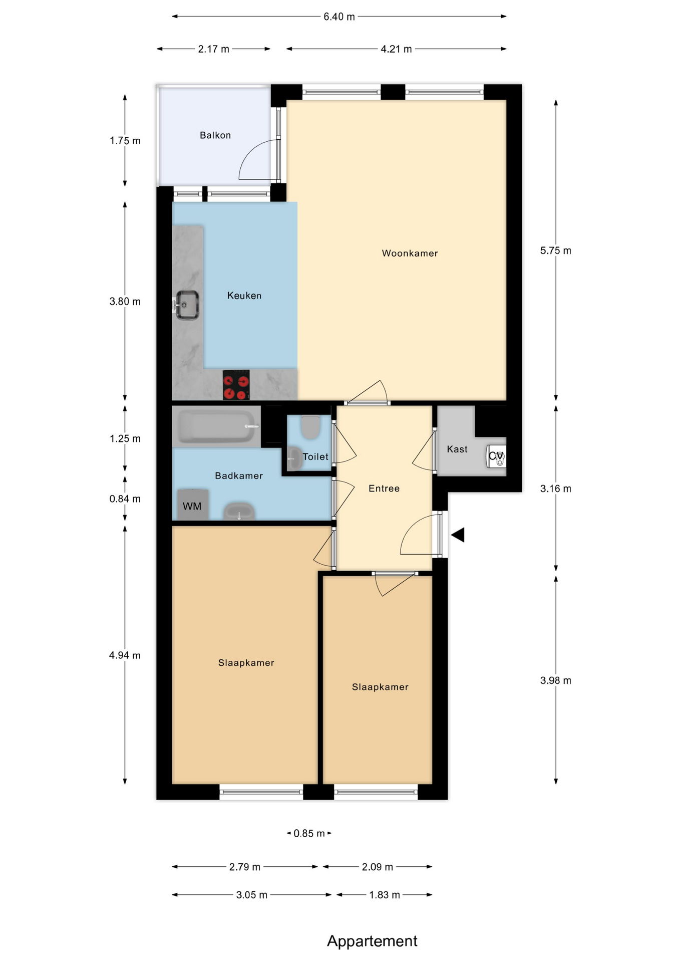 Plattegrond 1 van Slotplein 121
