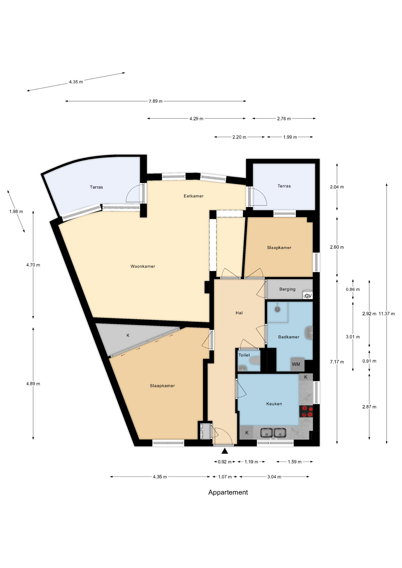 Plattegrond 1 van Stationsdreef 1a