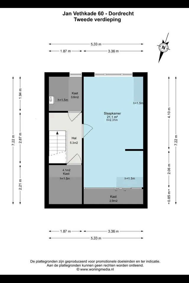 Plattegrond 3 van Jan Vethkade 60