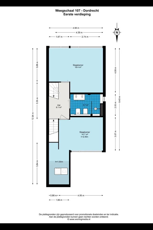 Plattegrond 3 van Weegschaal 107