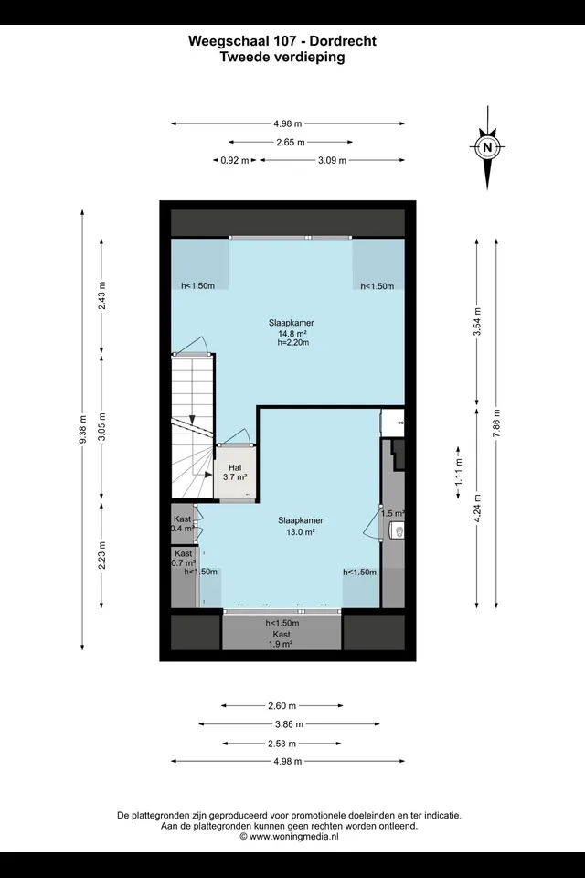 Plattegrond 4 van Weegschaal 107