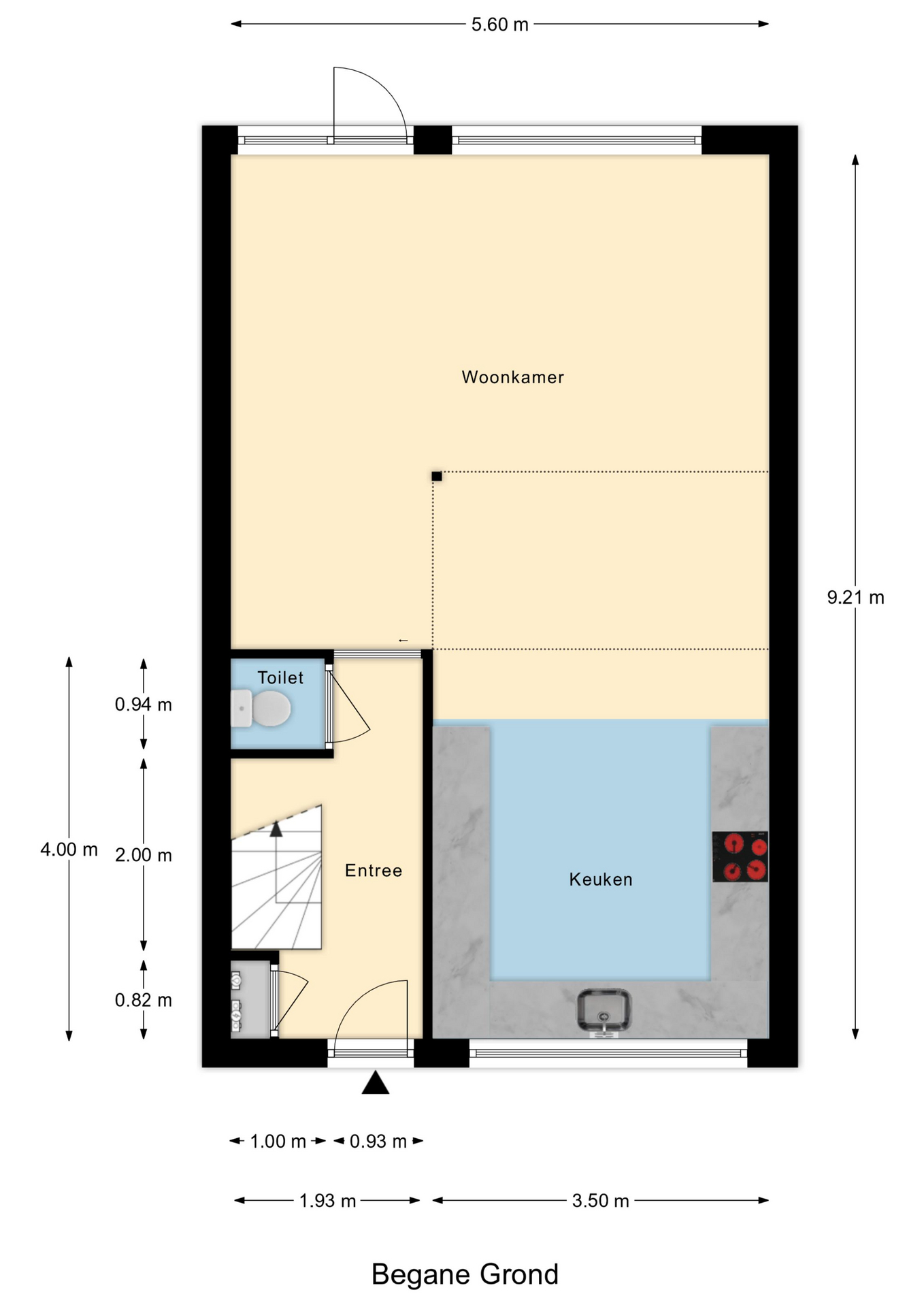 Plattegrond 1 van Doctor Abraham Kuyperstraat 76