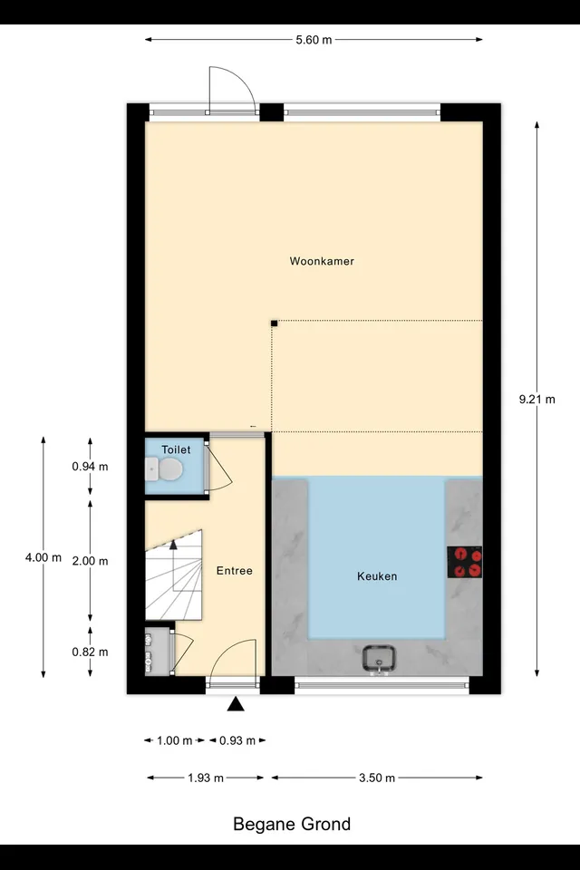 Plattegrond 1 van Doctor Abraham Kuyperstraat 76