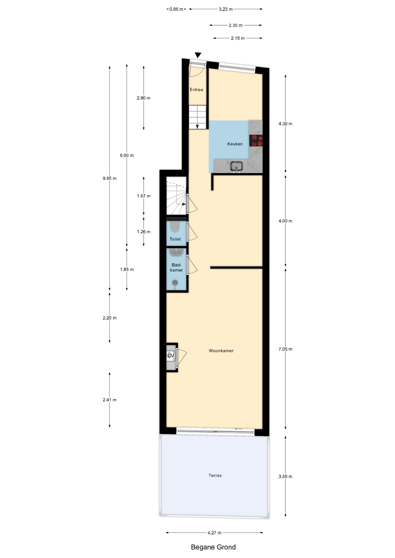 Plattegrond 1 van IJsclubstraat 27B