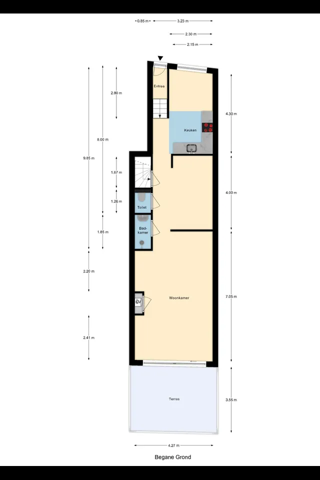 Plattegrond 1 van IJsclubstraat 27B